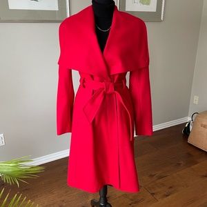 Ted Baker red dress winter coat, size 2